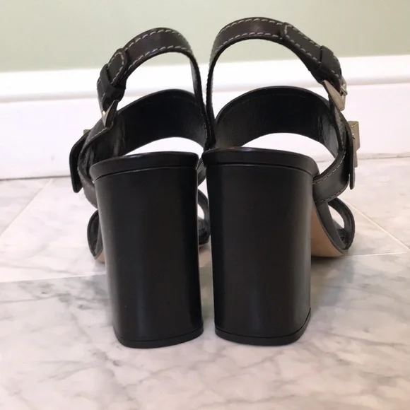 Prada Calzature Donna block heel, sling back sandals with dust bags